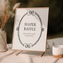 Poster Um pequeno Raffle Chá de fraldas de Halloween