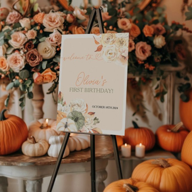 Poster Um Pequeno Sinal de Boas-vindas de outono (Criador carregado)