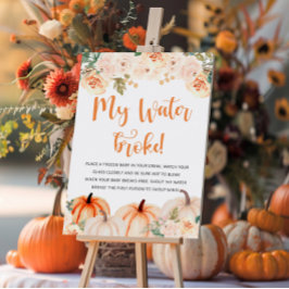 Poster Um Pequeno Sinal De Jogo De Chá de fraldas