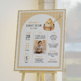 Poster Um Pequeno Sinal de Marco de Festa de aniversário