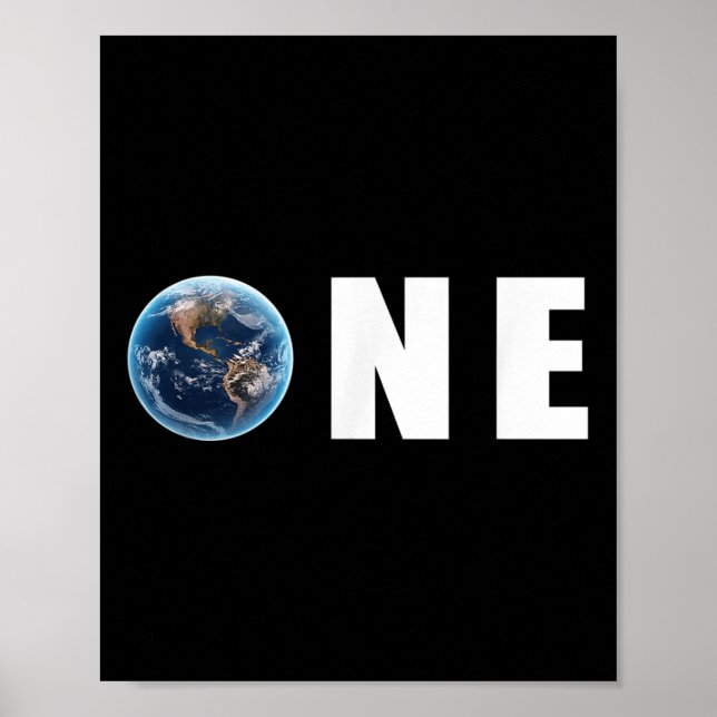 Poster Um Planeta Cuida Do Seu Presente No Dia Da Terra (Frente)
