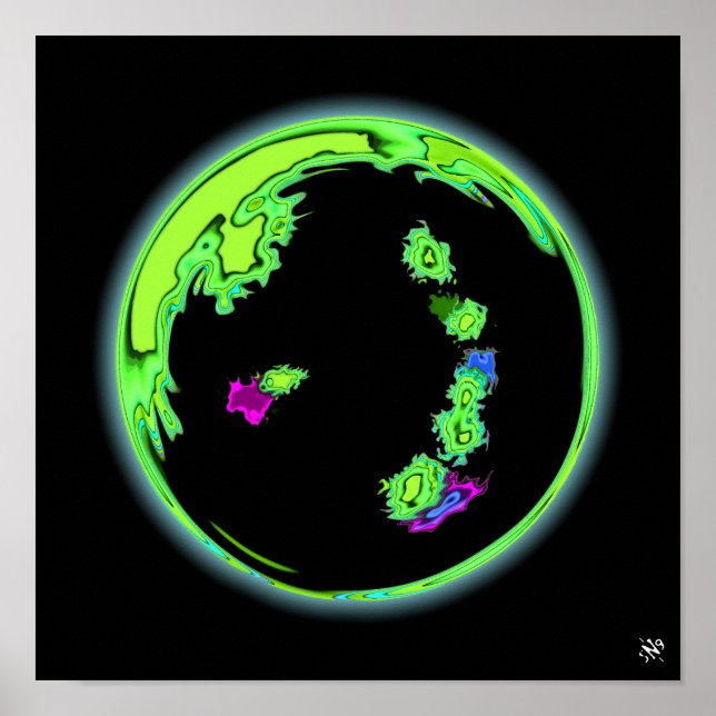 Poster Um planeta - exoplanetas v1 (Frente)