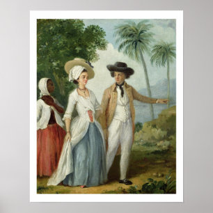 Poster Um plantador e sua esposa, atendidos por um
