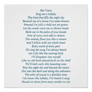 Póster Um poema sobre uma mãe e um filho