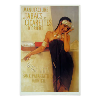 Póster Um poster de arte para cigarros alemães