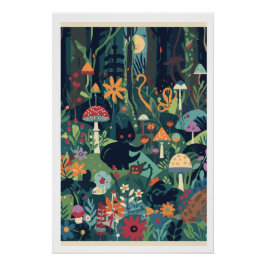 Póster Um pôster de cena florestal