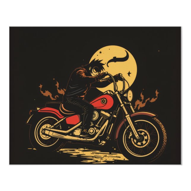 Póster um pôster de moto (Frente)