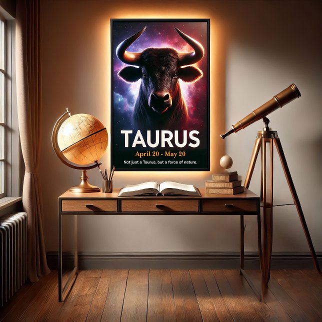 Poster Um pôster zodiacal do Touro cósmico (Criador carregado)