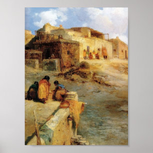 Póster Um povoado indígeno indiano Laguna New mexico -