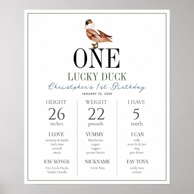 Poster Um primeiro aniversario Sortudo (Frente)