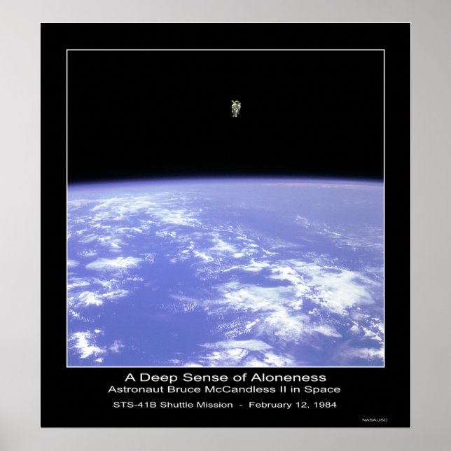Poster Um profundo senso de unidade - Astronauta McCandle (Frente)