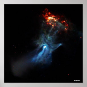 Poster Um pulsar novo mostra sua mão