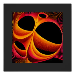 Póster Um Quadrado Fractal de Mandelbrot Muito Manipulado