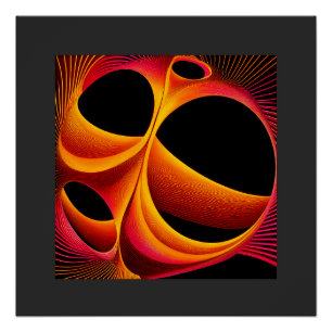 Póster Um Quadrado Fractal de Mandelbrot Muito Manipulado