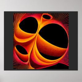 Poster Um Quadrado Fractal de Mandelbrot Muito Manipulado