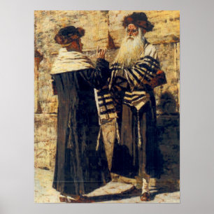 Póster Um Rebbe no Kotel por Vereshchagin - cerca dos