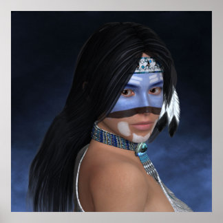 Póster Um Retrato Azul Americano