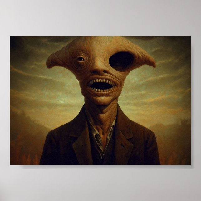 Poster Um Retrato De Criatura De Horror Olhado (Frente)