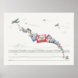 Poster Um roodle B52 americano cai