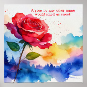 POSTER UM ROSA POR QUALQUER OUTRO NOME CHEIRA TÃO DOCE