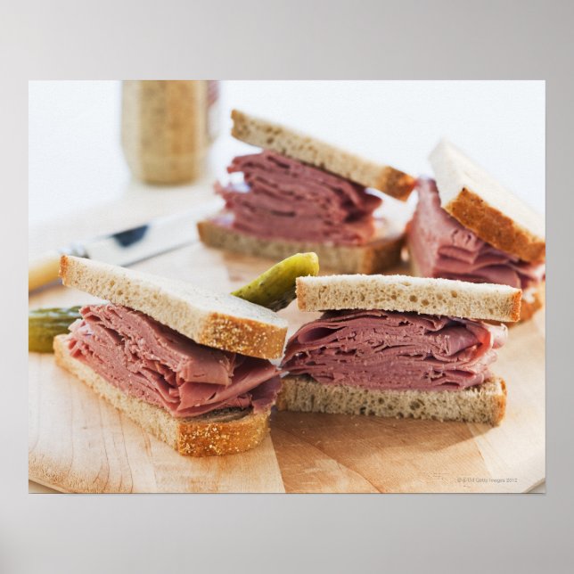 Póster Um sanduíche saboroso (Frente)