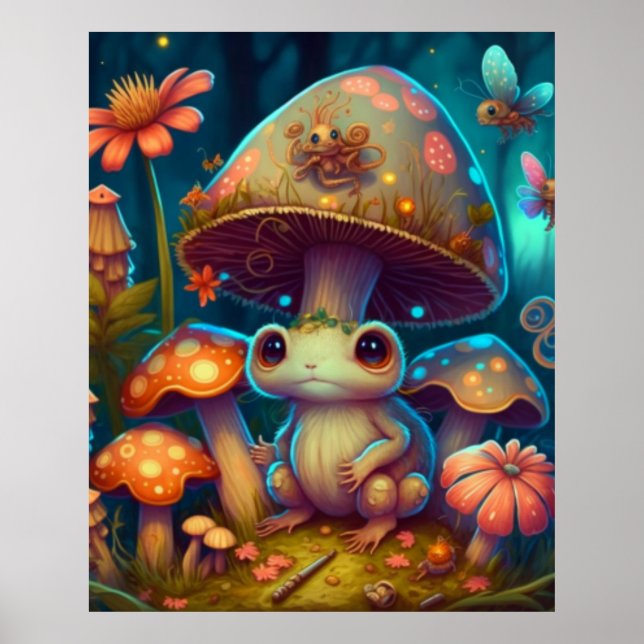 Poster Um sapo de cogumelo mágico (Frente)