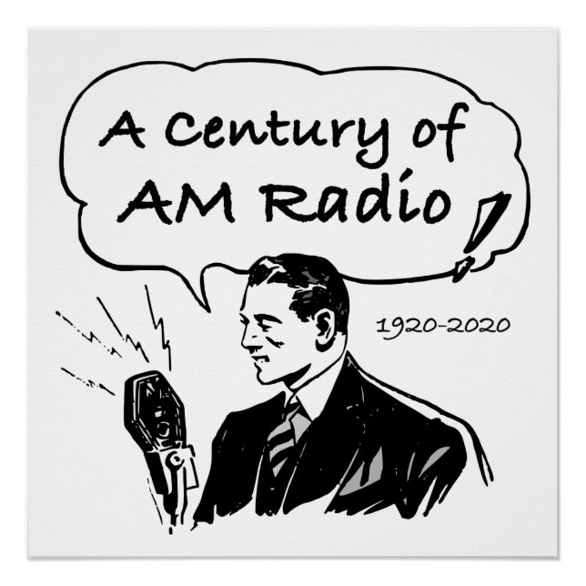 Póster Um século de rádio AM (Frente)