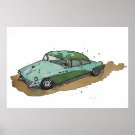 Poster Um sedan antigo da era de 1950