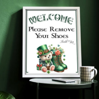Poster Um Sinal de Dia de São Patrício para Remover Sapat