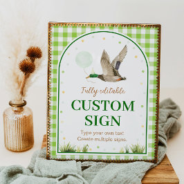 Poster Um Sinal de Mesa de Pato Sortudo