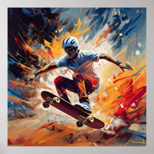 Poster Um skate macho.