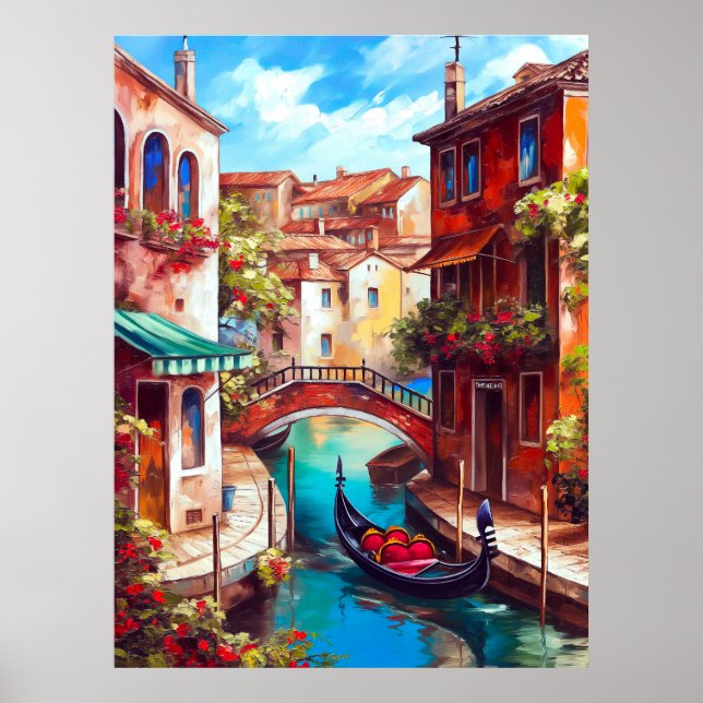 Poster Um Sonho Veneza | Gondola no Grande Canal (Frente)