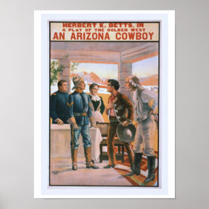 Poster Um teatro do vintage do vaqueiro da arizona