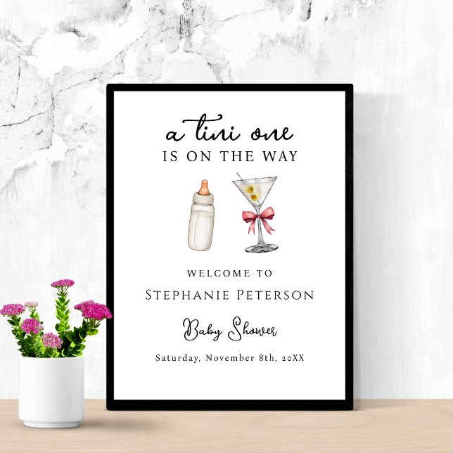 Poster Um Tini Está A Caminho Do Chá de fraldas Rosa Mart (Criador carregado)