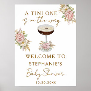 Poster Um Tini Um Dusty Pink Espresso Martini Chá de Bebê