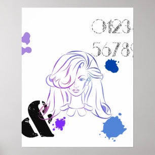Poster Um Toque de Separadores de Cores de Aquarela
