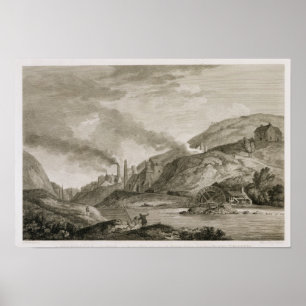 Póster Um trabalho do ferro para moldar do canhão & do