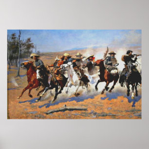 Poster Um Traço para a Madeira, Frederick Remington,