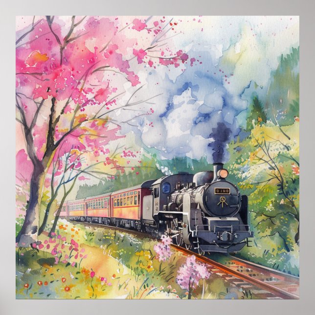 Poster Um Trem na Primavera (Frente)