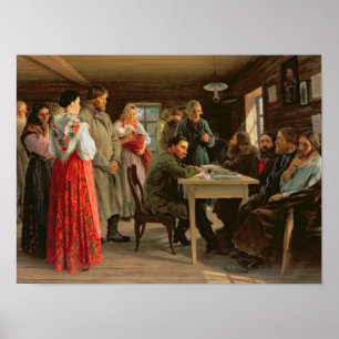 Póster Um tribunal distrital, 1888