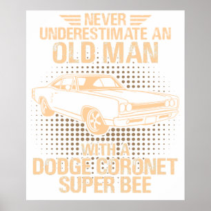 Poster Um velho Dodge Coronet Super Bee 1968