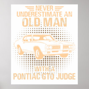 Poster Um Velho Homem Pontiac Gto Judge 1969