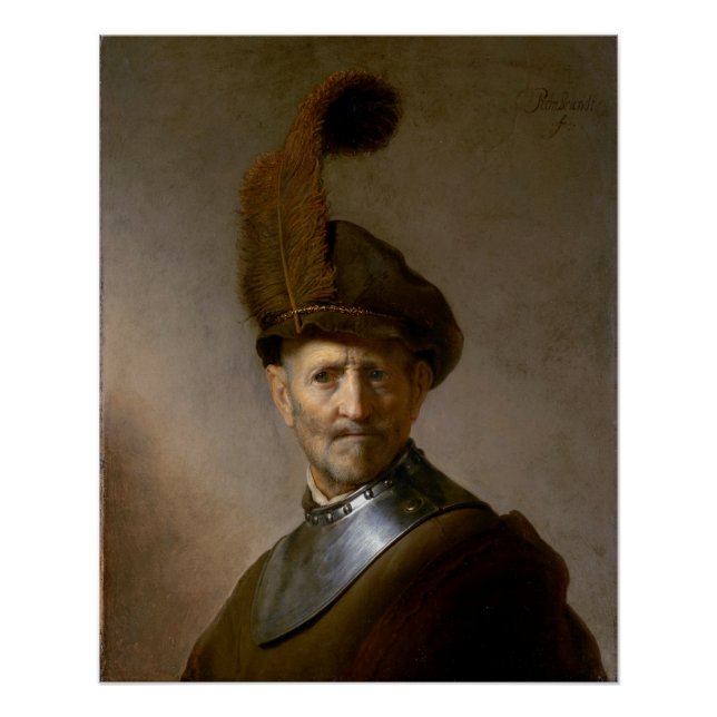 Póster Um Velho no Figurino Militar c.1630 (Frente)