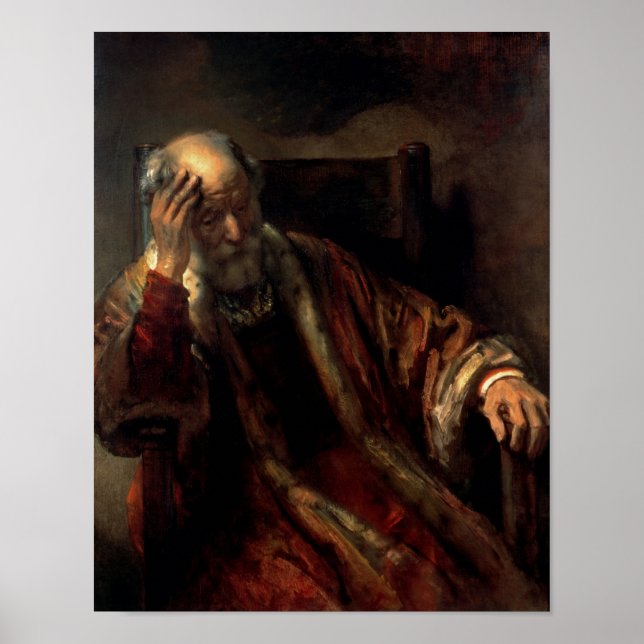 Poster Um Velho numa Cadeira Armada (Frente)