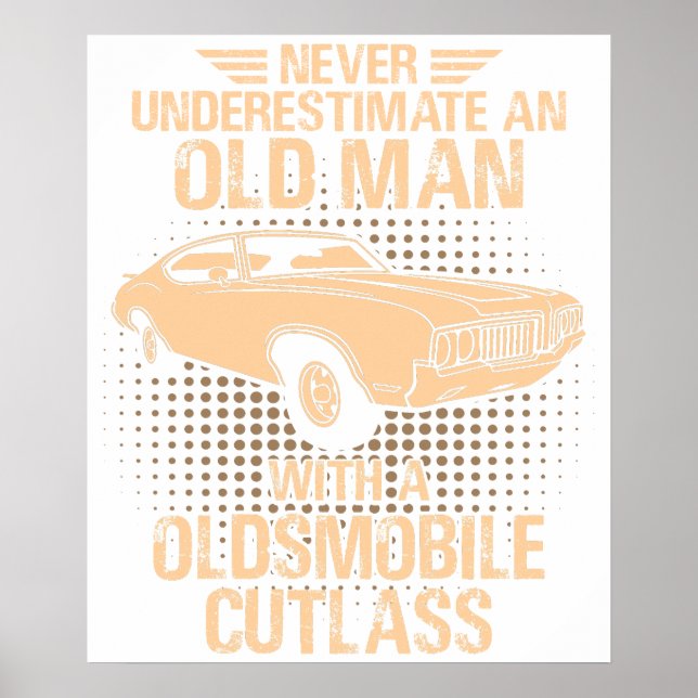 Poster Um Velho Oldsmobile Cutlass 1970 (Frente)