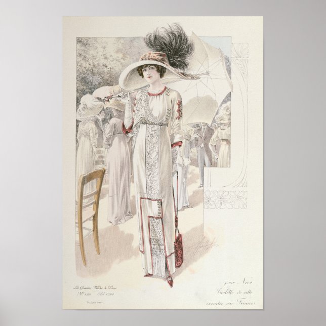 Póster Um vestido de cidade, de "Les Grandes Modes de Par (Frente)