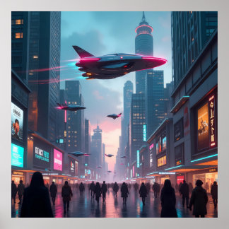 Poster Um vislumbre da Futurística paisagem urbana