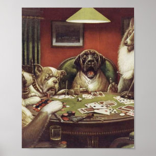 Poster Um Waterloo - Cães Jogando Poker - Cassius Coolid