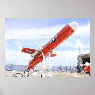 Poster Um zangão de BQM-74E Chukar pronto para o