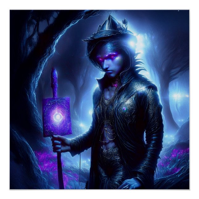 Póster Uma Alma Perdida Desperta A Floresta Noturna (Frente)